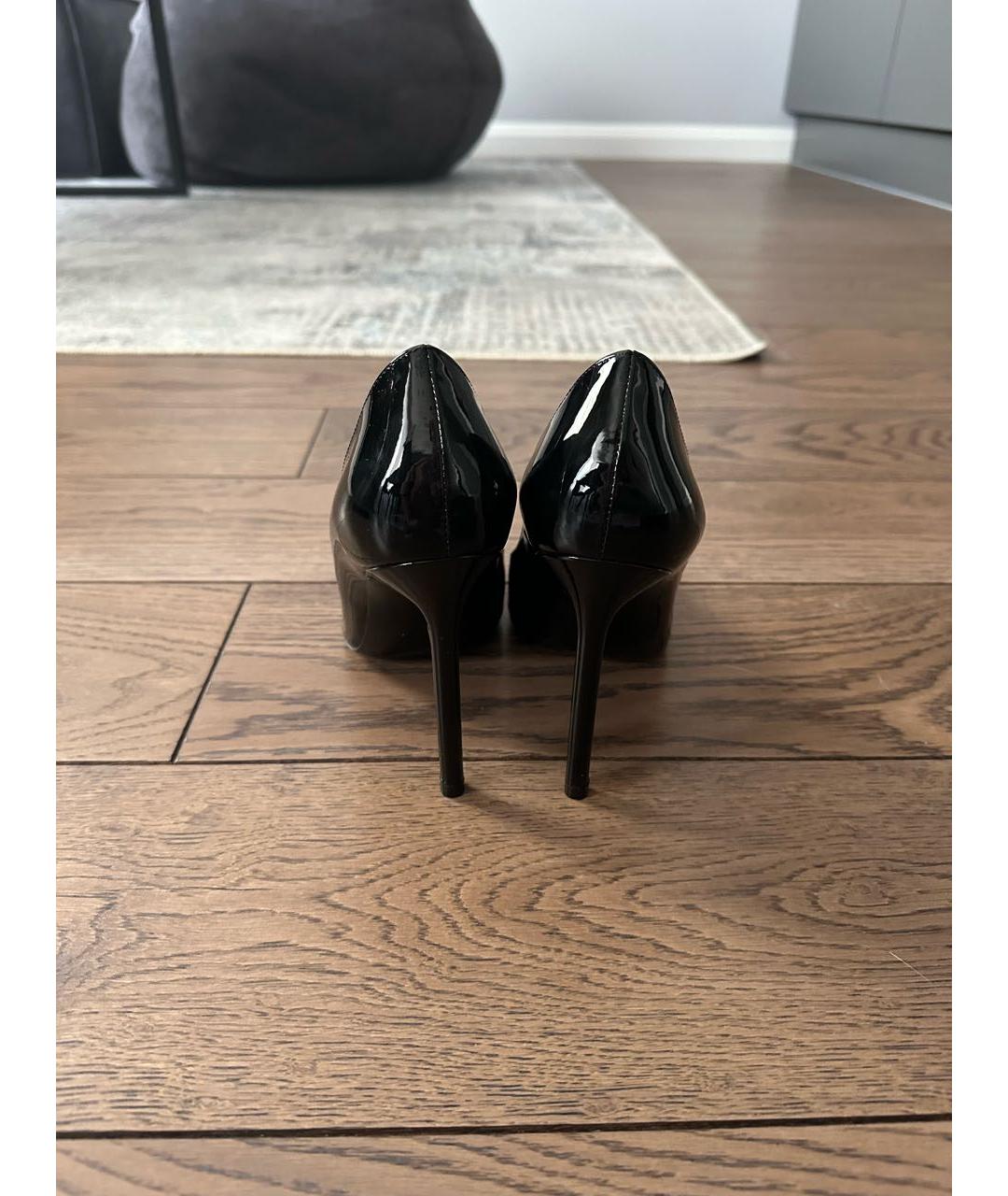 SAINT LAURENT Черные туфли из лакированной кожи, фото 4