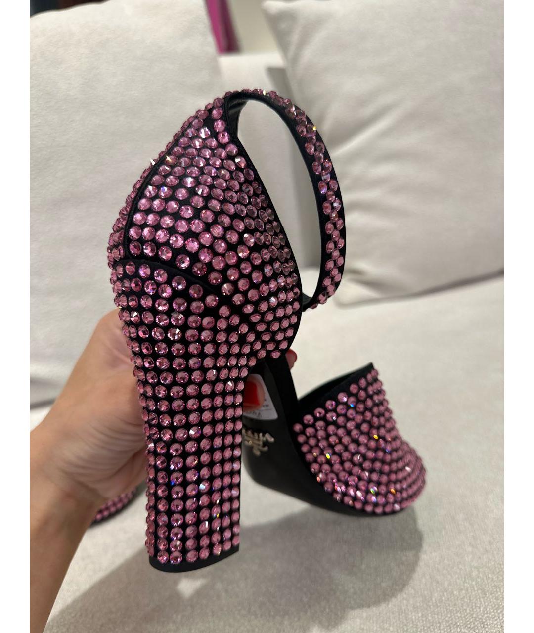 PRADA Фиолетовые текстильные босоножки, фото 2