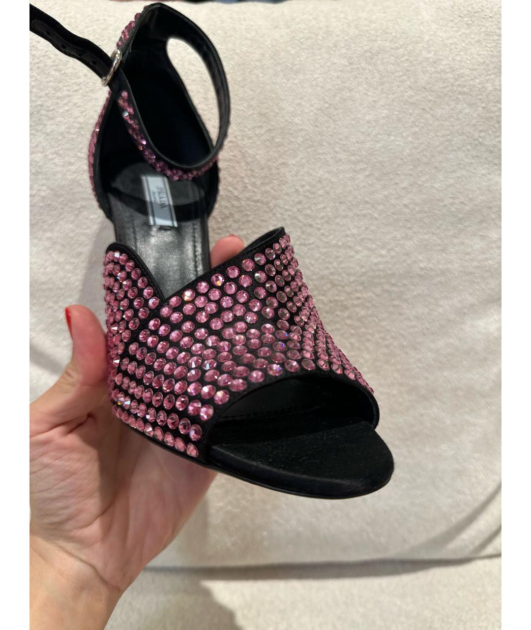 PRADA Фиолетовые текстильные босоножки, фото 4