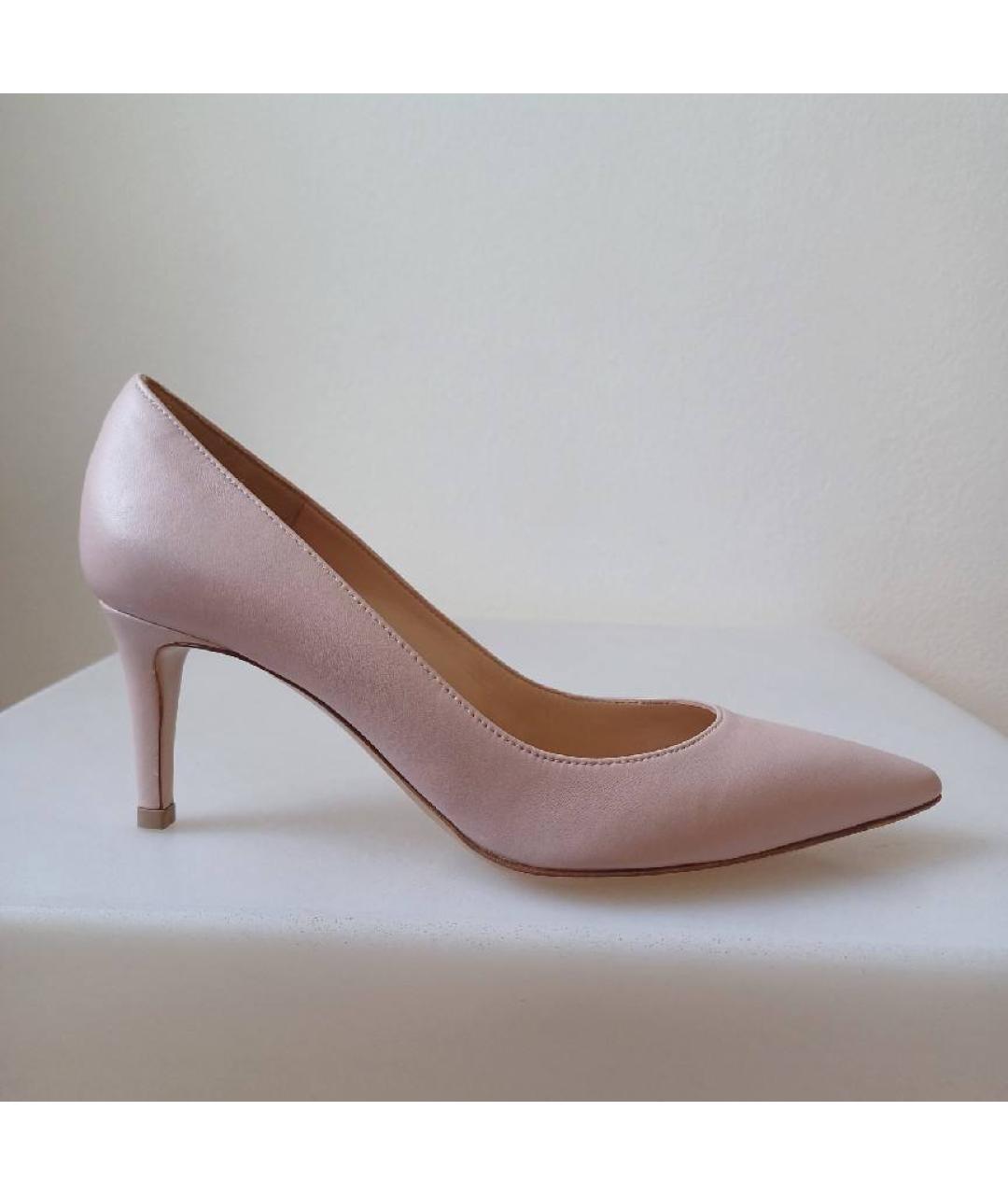 GIANVITO ROSSI Розовые кожаные туфли, фото 7