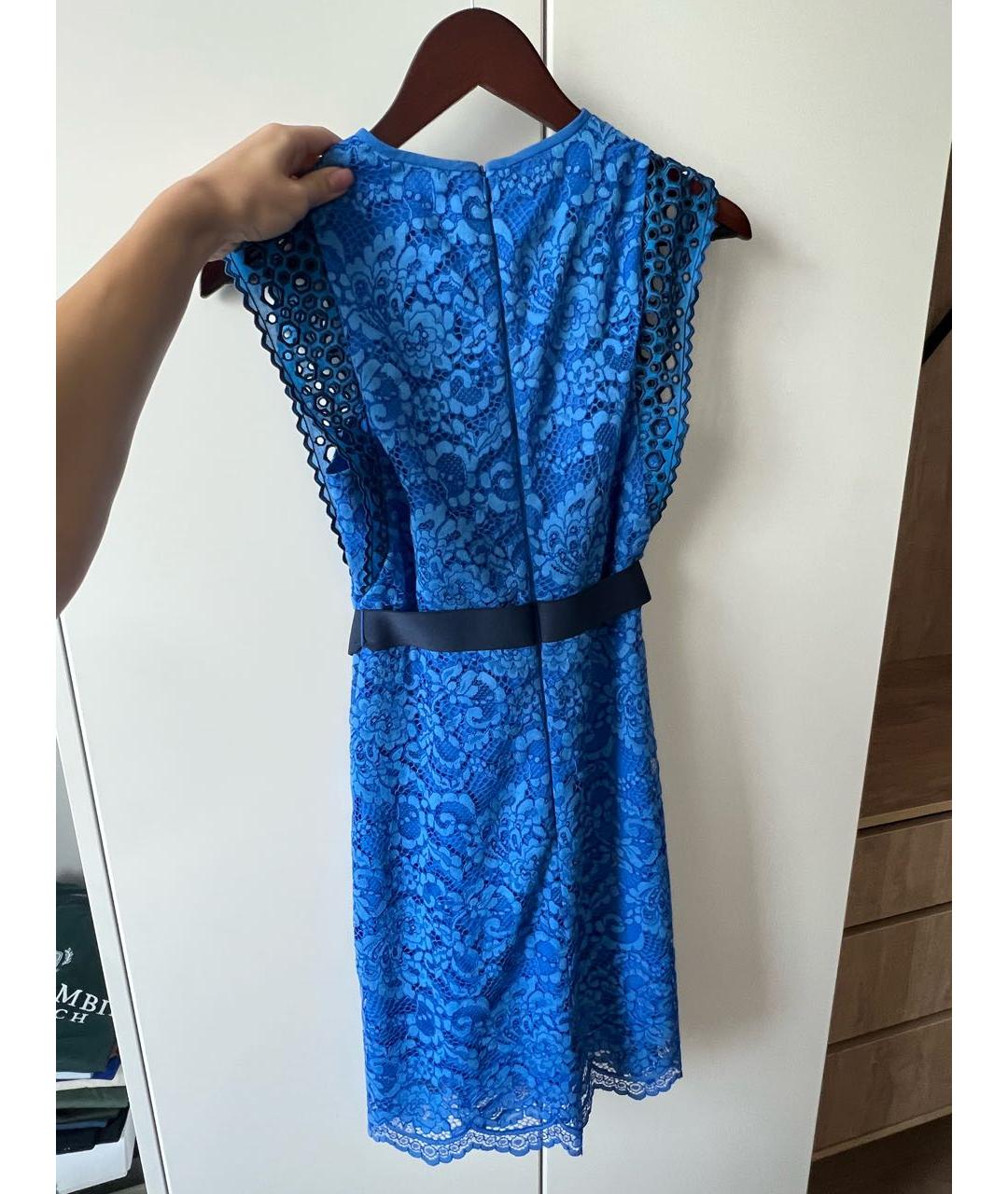 SANDRO Синее кружевное коктейльное платье, фото 2