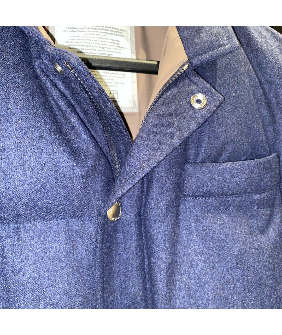 BRUNELLO CUCINELLI Синяя шерстяная куртка, фото 3