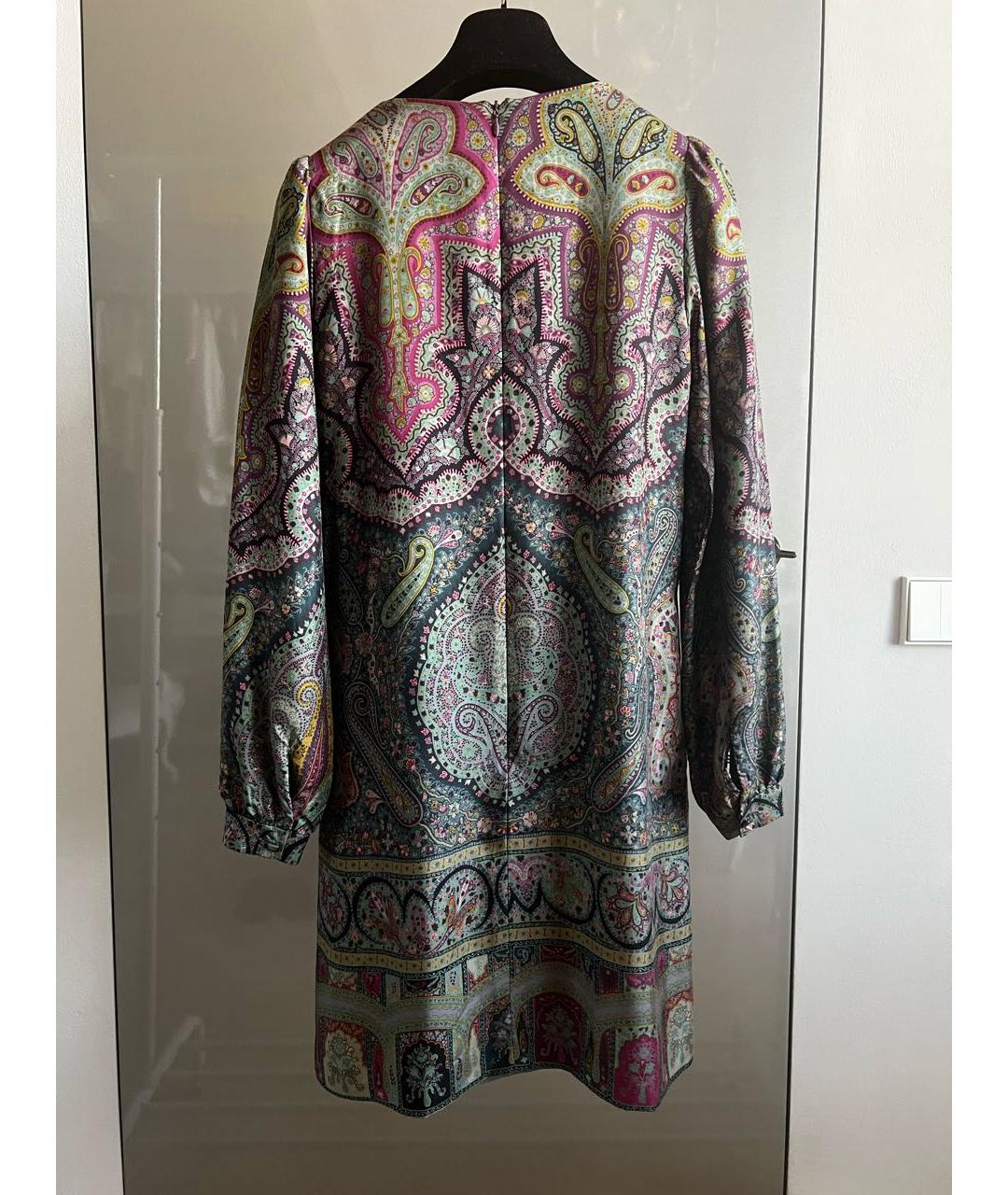 ETRO Мульти шелковое коктейльное платье, фото 2
