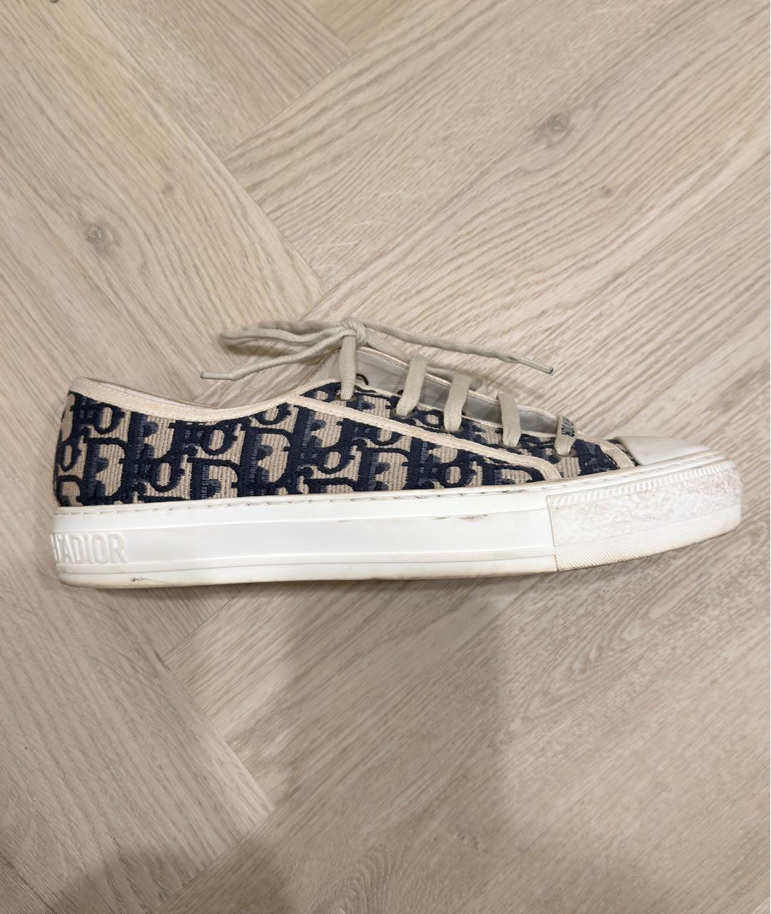 CHRISTIAN DIOR Темно-синие текстильные кеды, фото 5