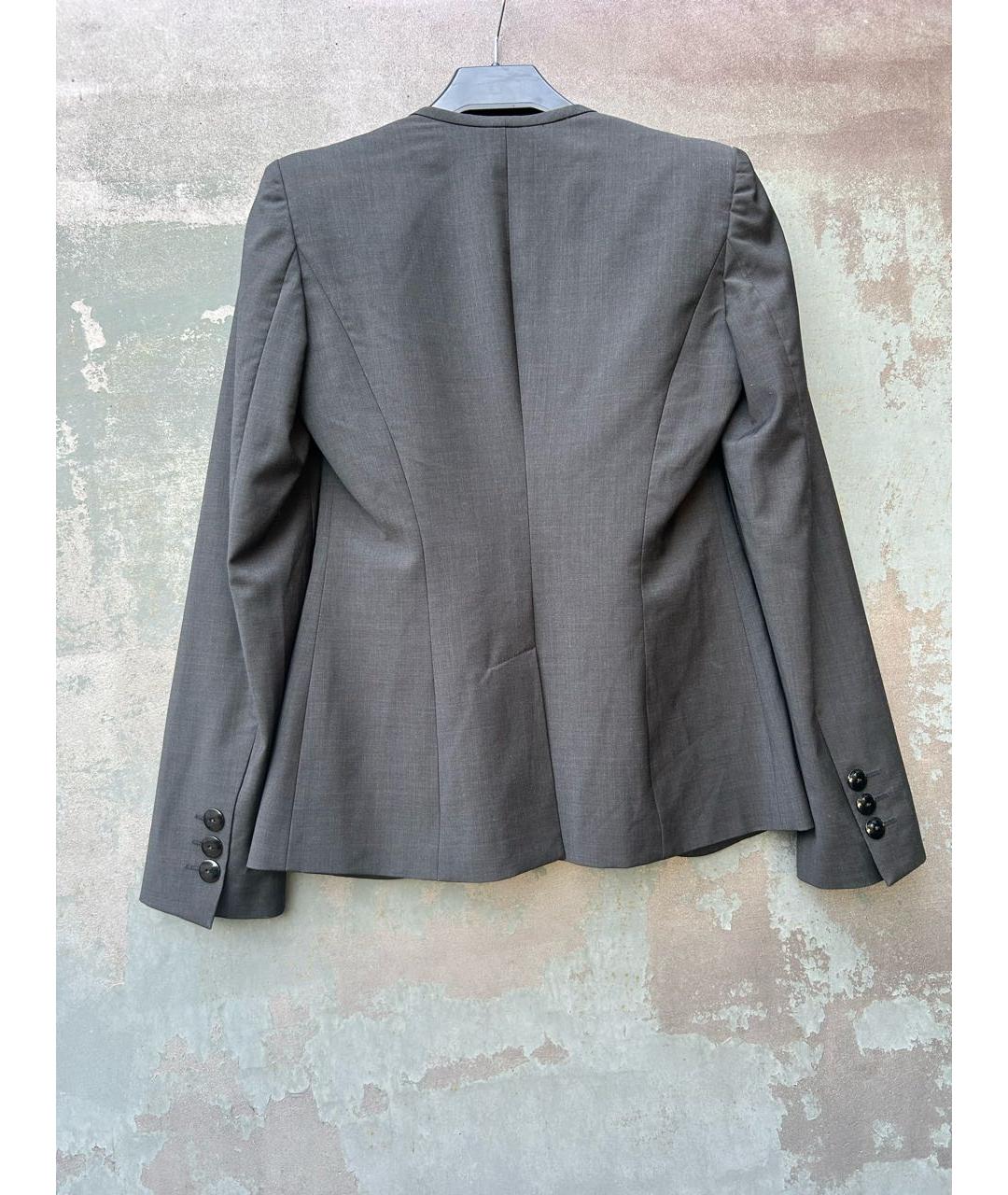 EMPORIO ARMANI Серый шерстяной костюм с брюками, фото 4