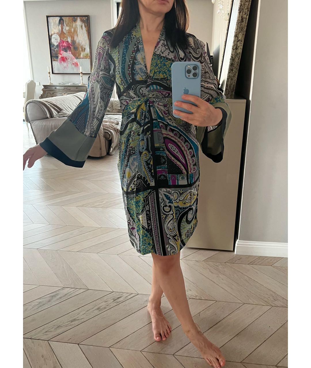 ETRO Мульти шелковое платье, фото 6