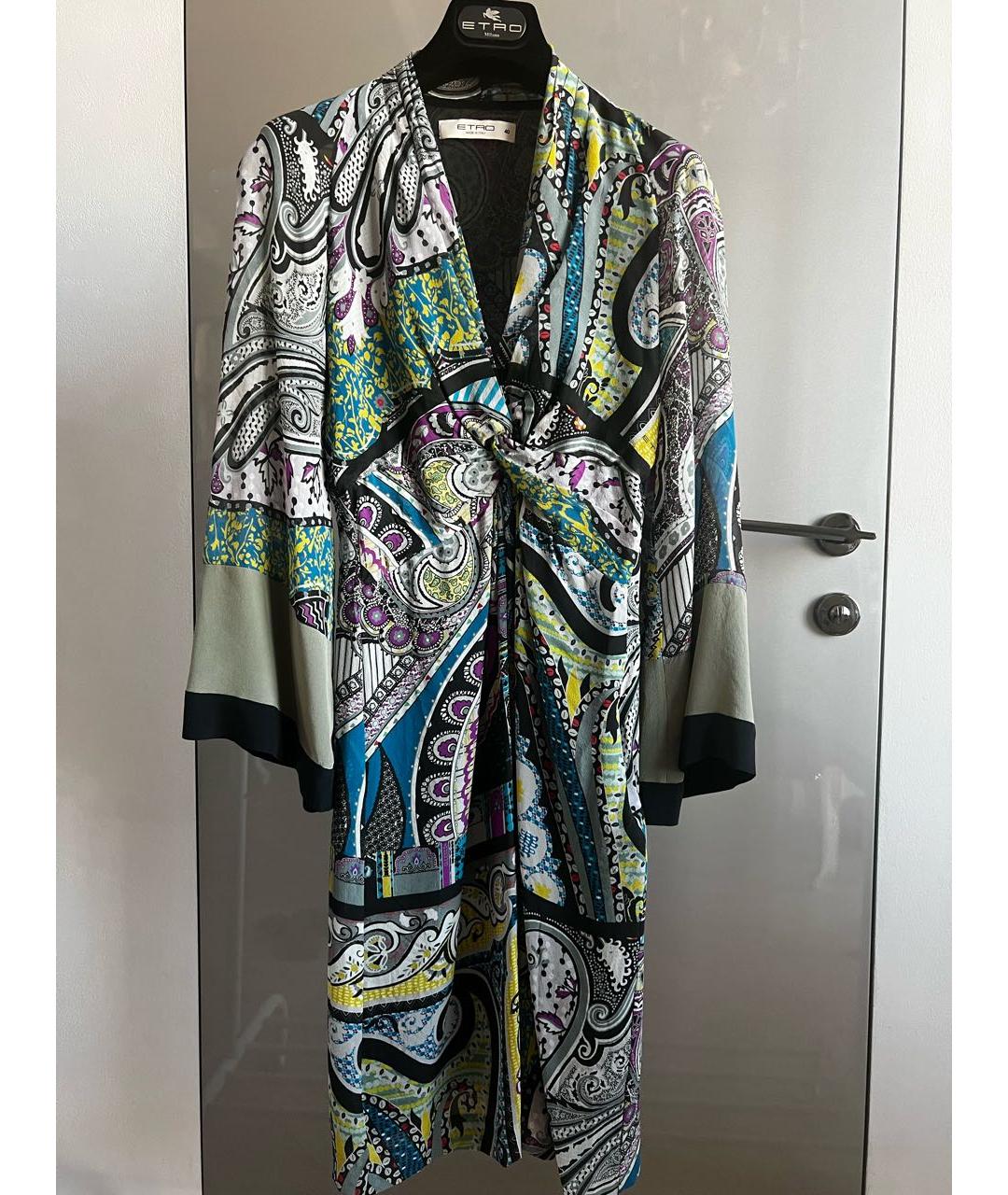 ETRO Мульти шелковое платье, фото 7