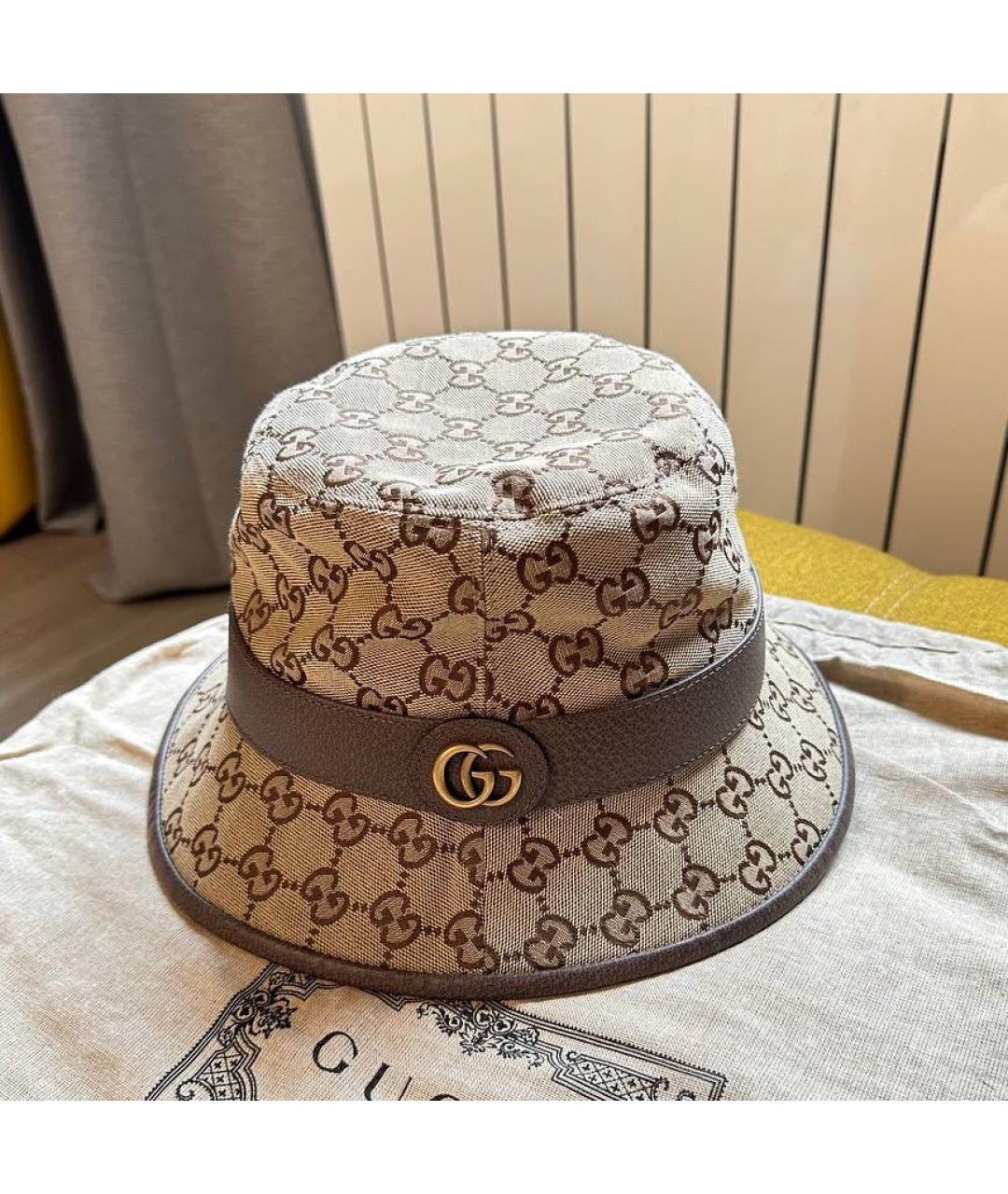 GUCCI Бежевая панама, фото 9