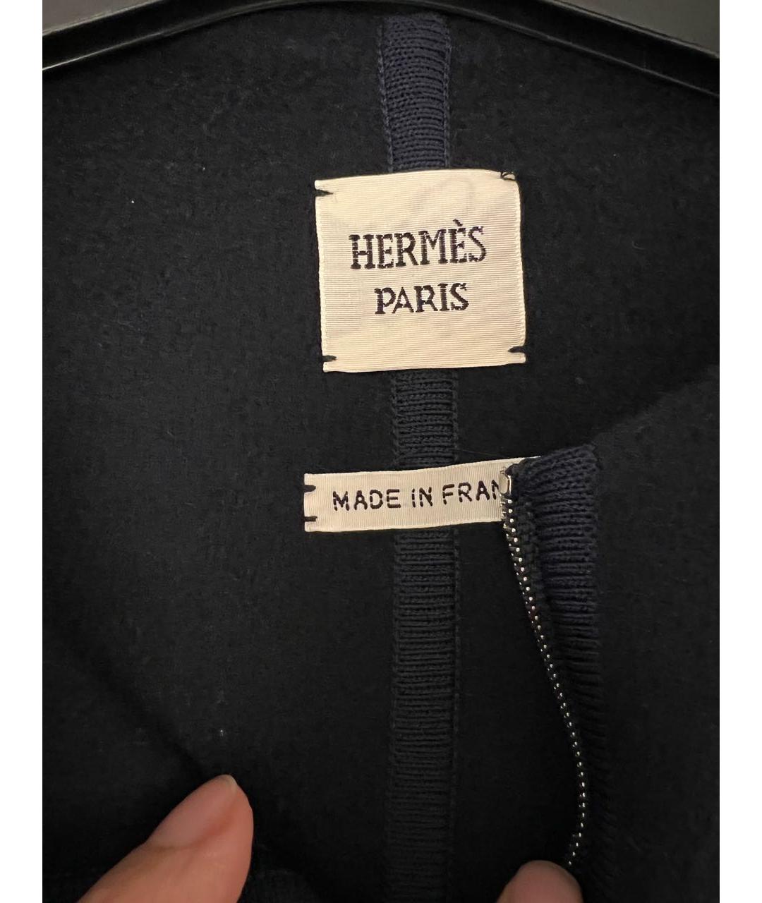 HERMES Черная кашемировая куртка, фото 3