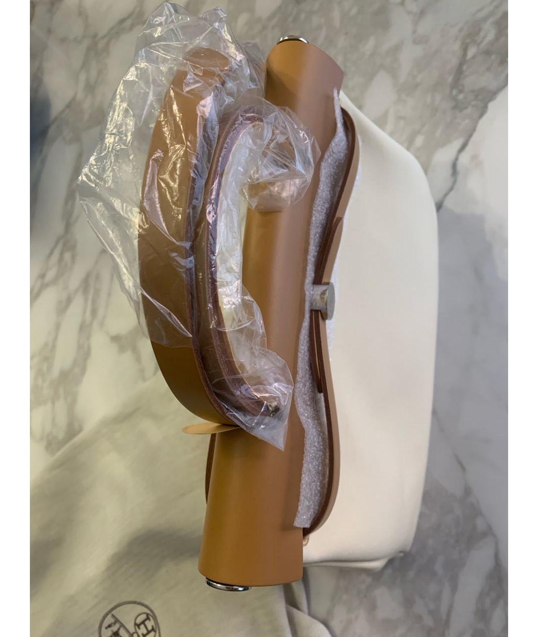 HERMES PRE-OWNED Бежевая тканевая сумка через плечо, фото 2