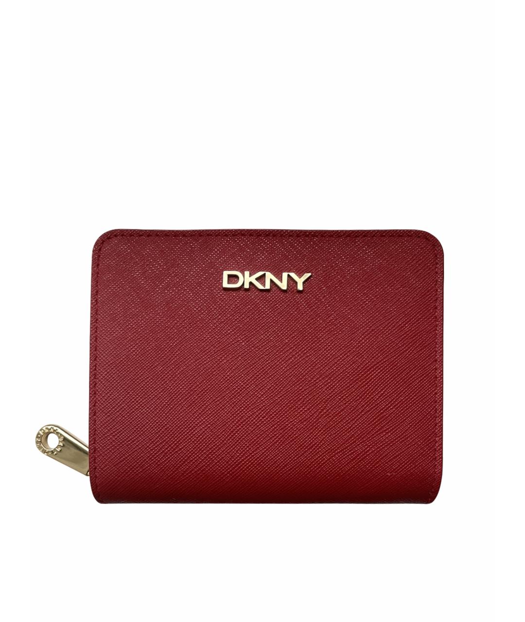 DKNY Красный кожаный кошелек, фото 1