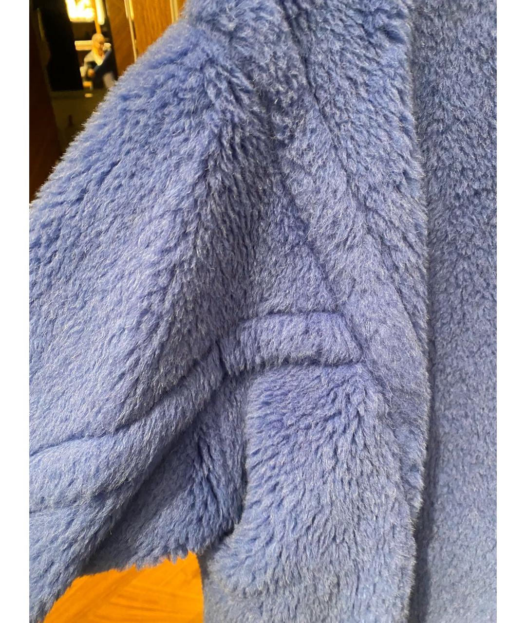 MAX MARA Синяя шерстяная шуба, фото 7