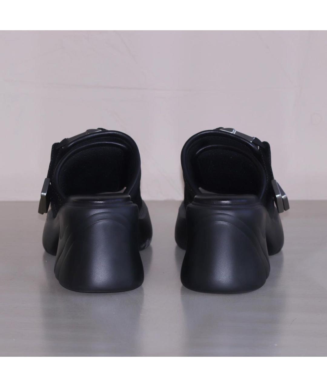 BOTTEGA VENETA Черные кожаные босоножки, фото 4