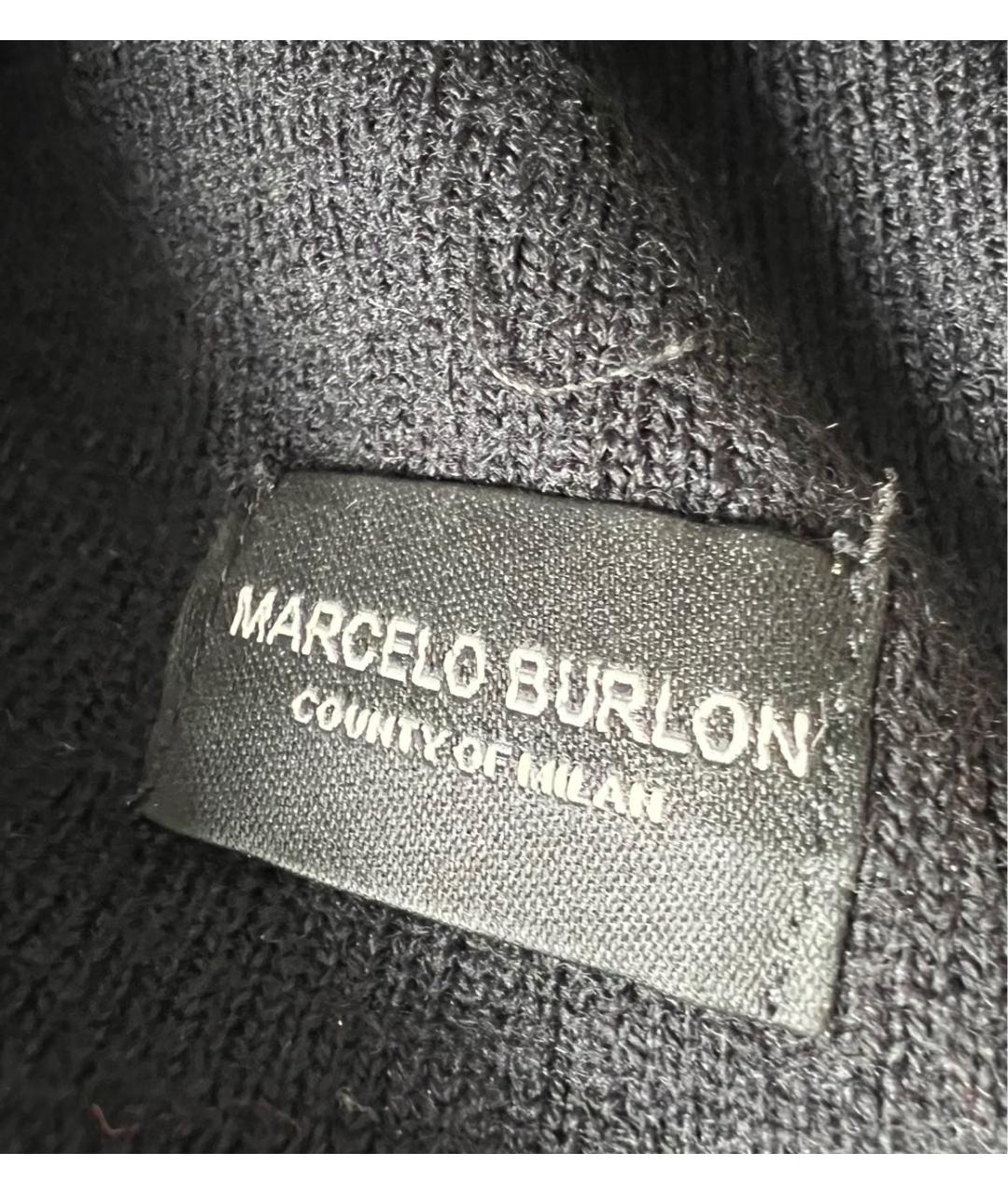 MARCELO BURLON COUNTY OF MILAN Черная синтетическая шапка, фото 3