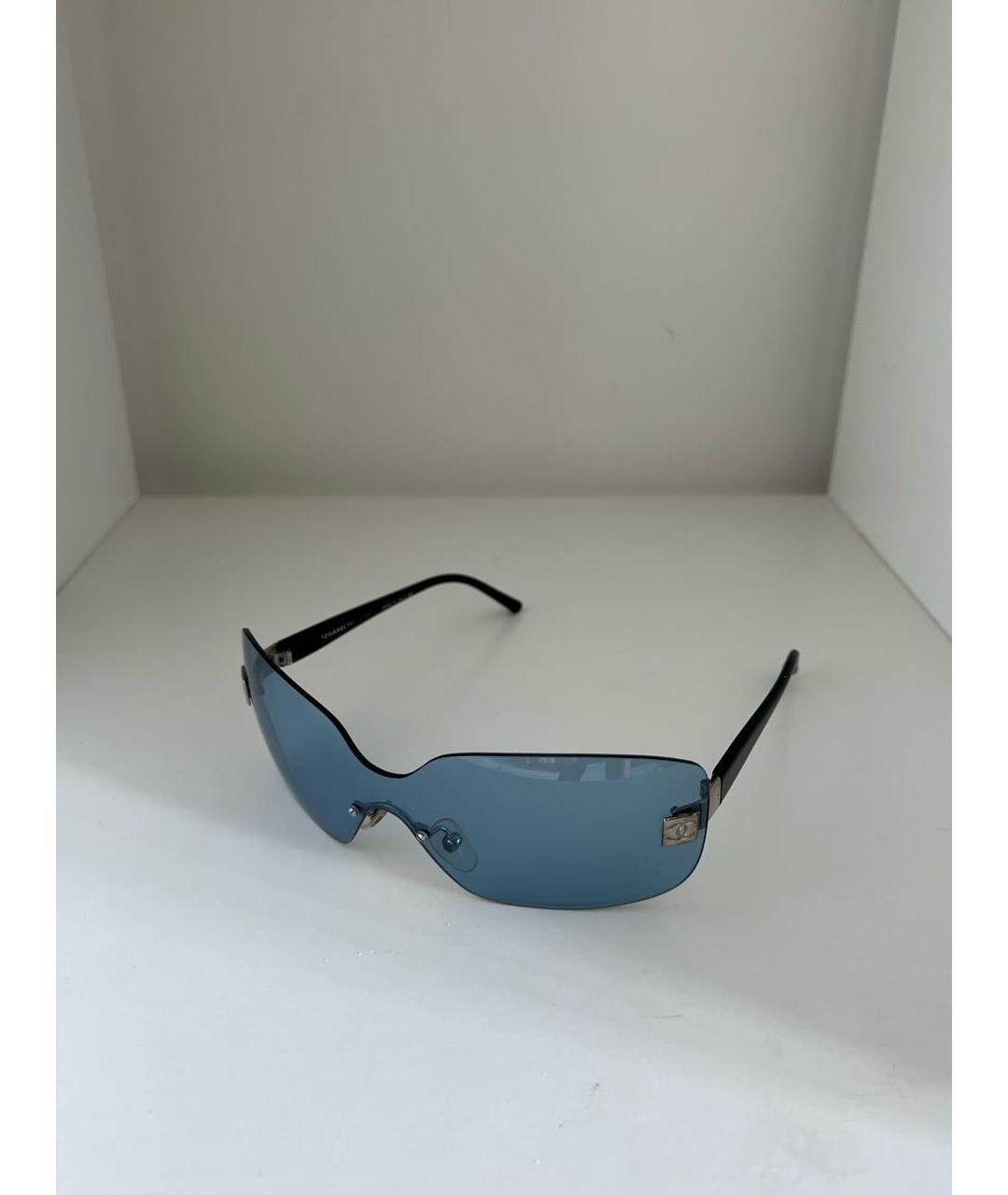 CHANEL Голубые пластиковые солнцезащитные очки, фото 8