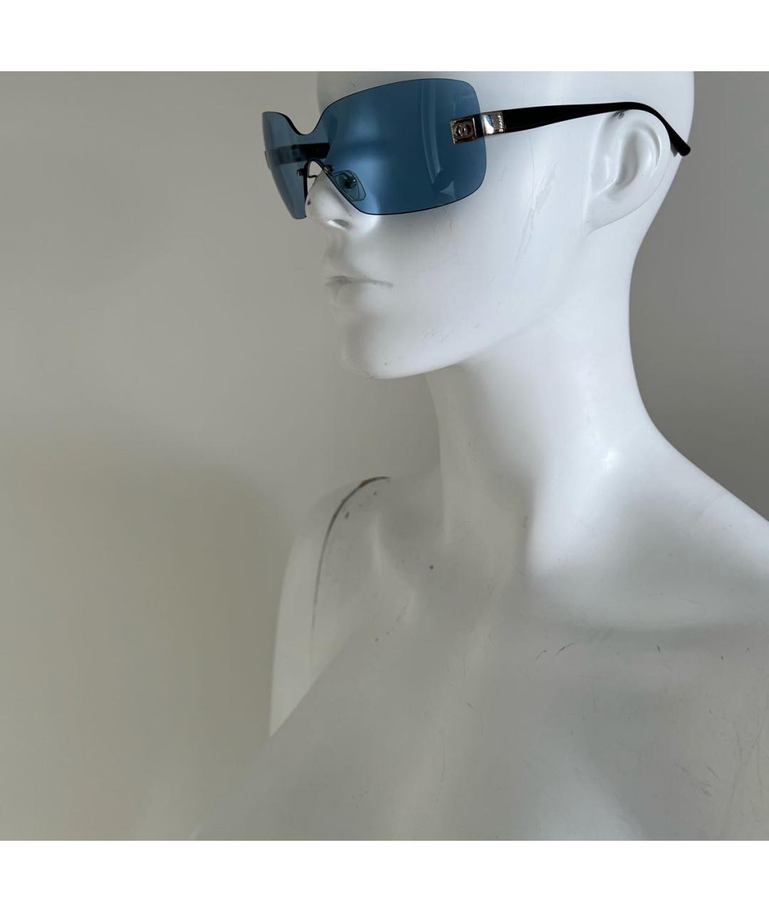 CHANEL Голубые пластиковые солнцезащитные очки, фото 7