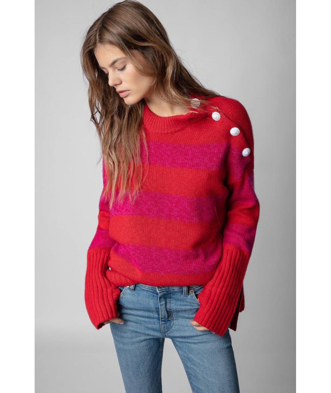 ZADIG & VOLTAIRE Красный кашемировый джемпер / свитер, фото 2