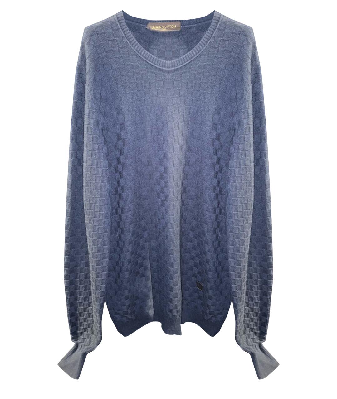 LOUIS VUITTON PRE-OWNED Темно-синий шерстяной джемпер / свитер, фото 1