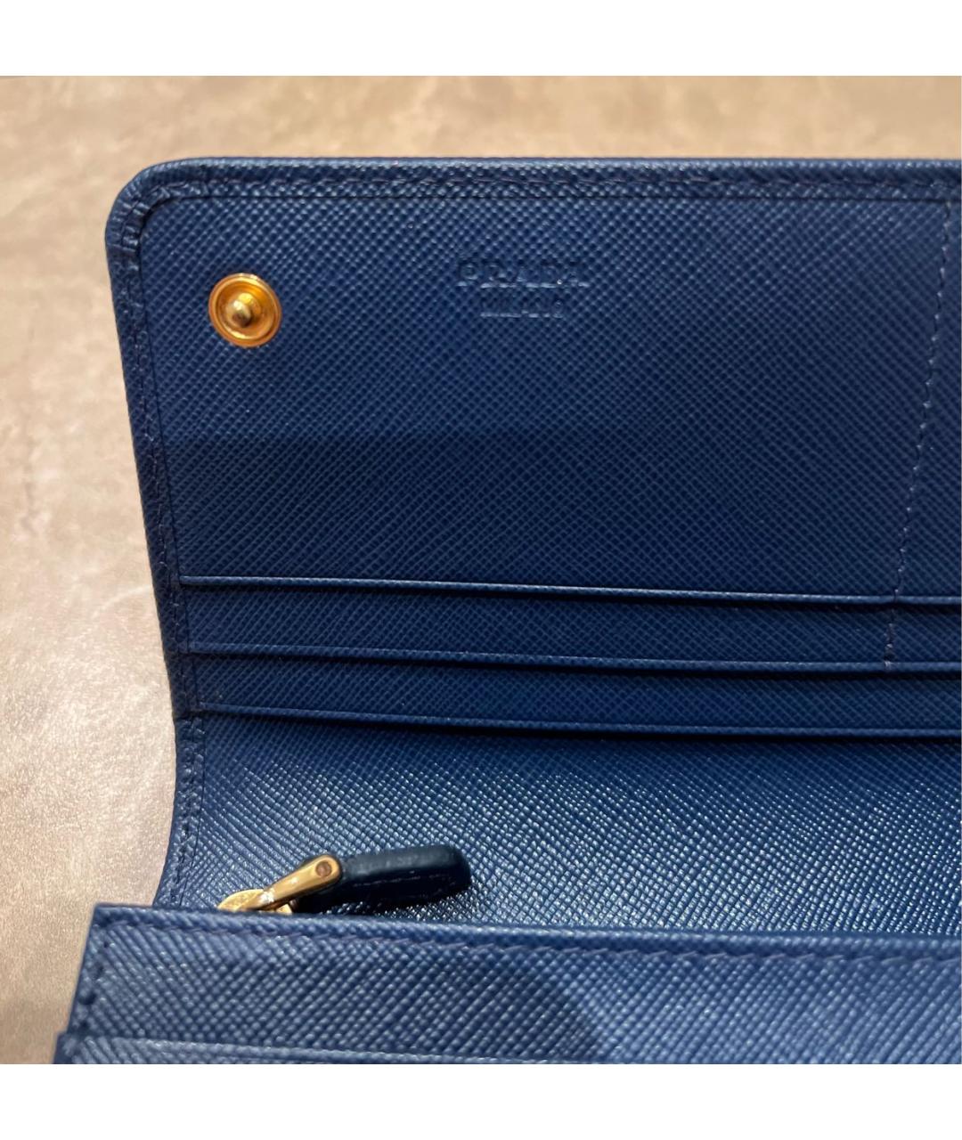 PRADA Синяя кожаная сумка с короткими ручками, фото 8