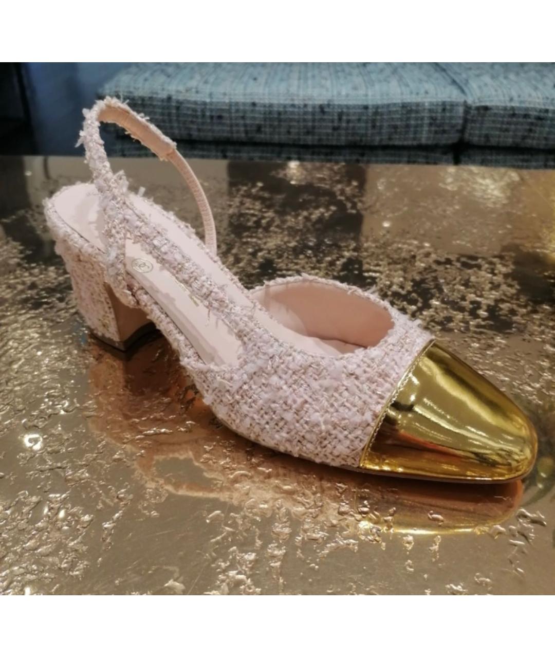 CHANEL Розовые текстильные туфли, фото 2