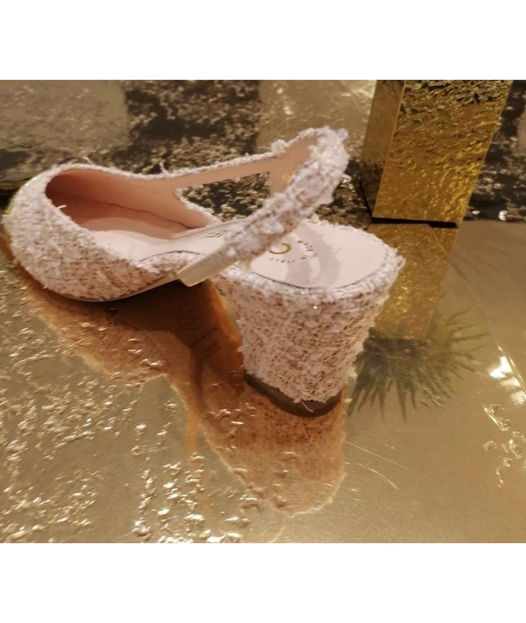 CHANEL Розовые текстильные туфли, фото 4