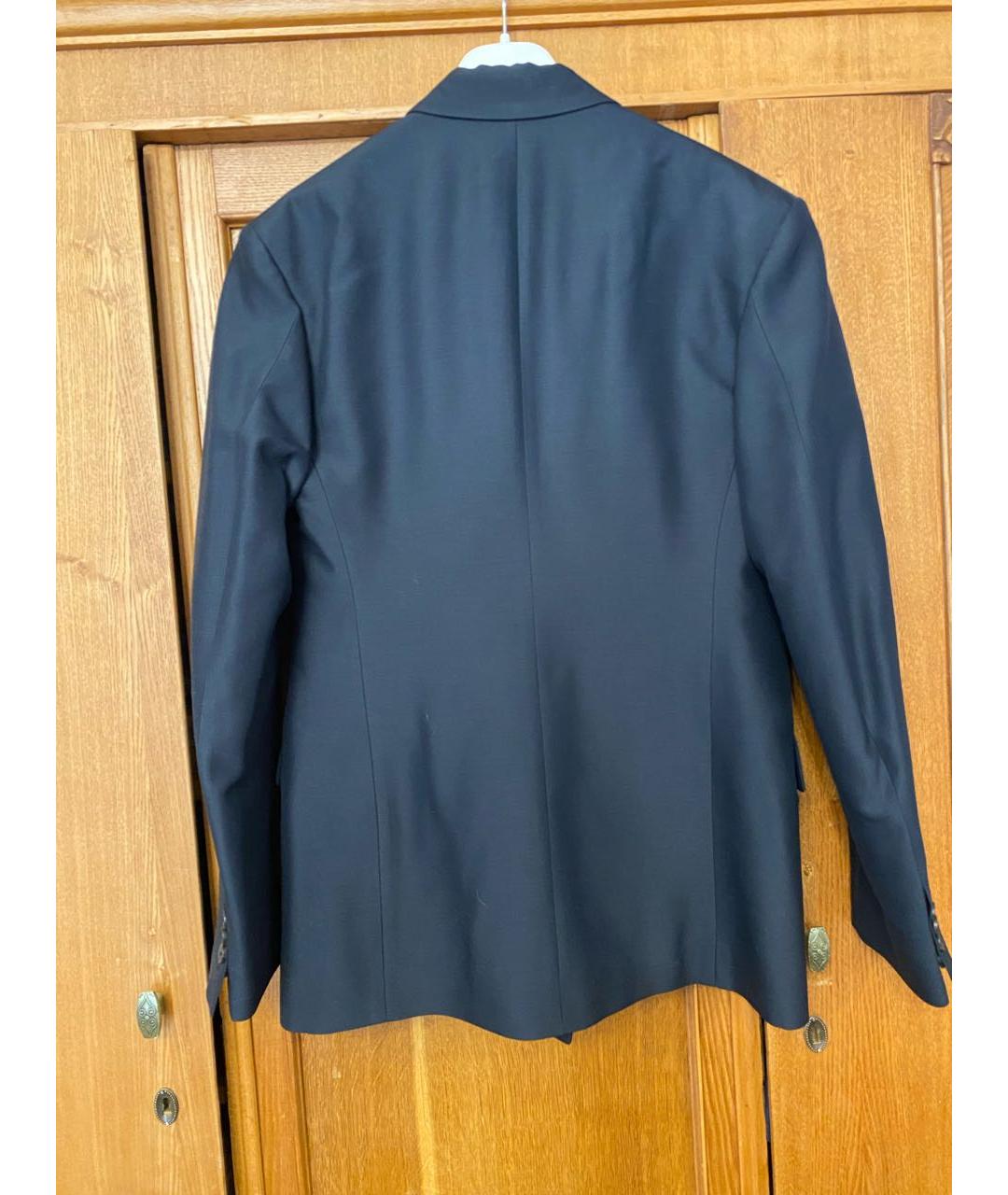 MAISON MARGIELA Темно-синий шерстяной жакет/пиджак, фото 2