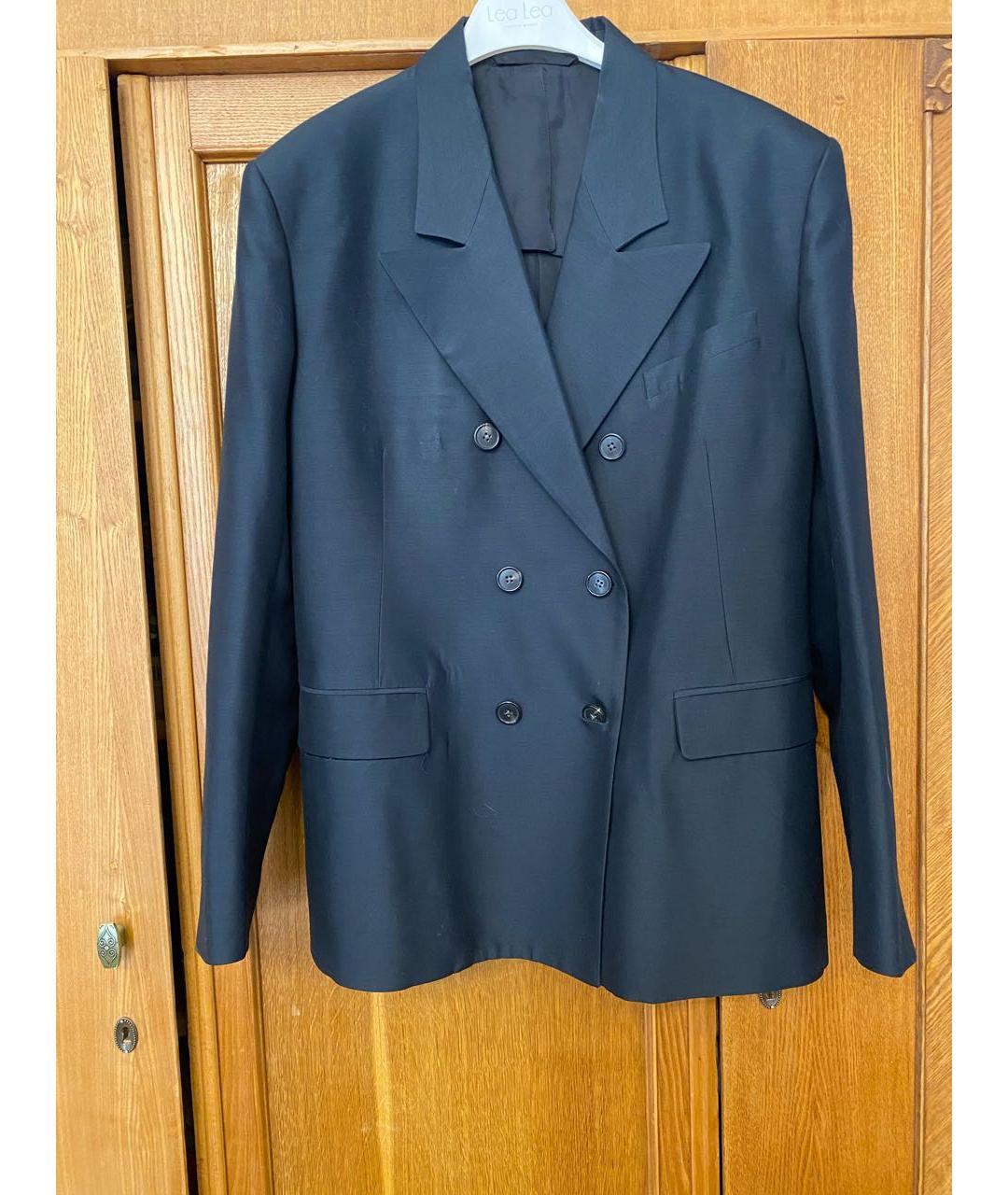 MAISON MARGIELA Темно-синий шерстяной жакет/пиджак, фото 5