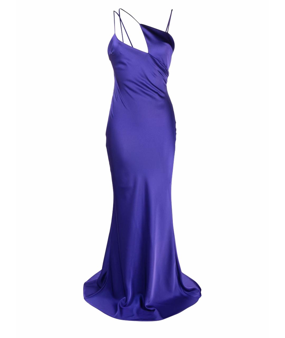 THE ATTICO Фиолетовое полиэстеровое коктейльное платье, фото 1