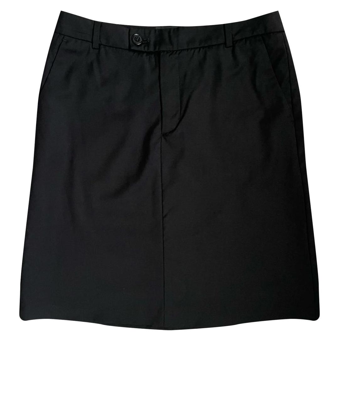 FILIPPA-K Черная шерстяная юбка мини, фото 1