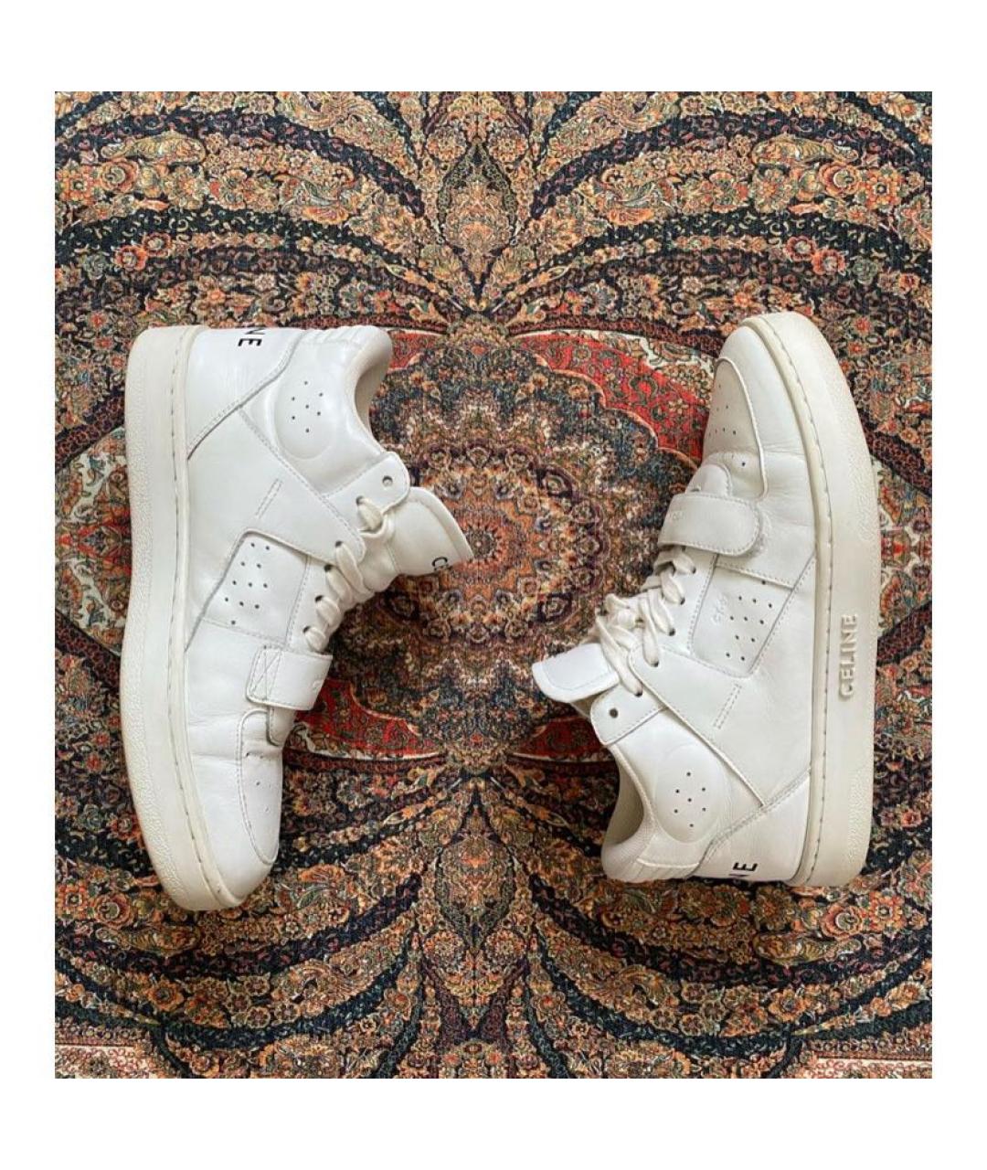 CELINE PRE-OWNED Белые кожаные кроссовки, фото 3