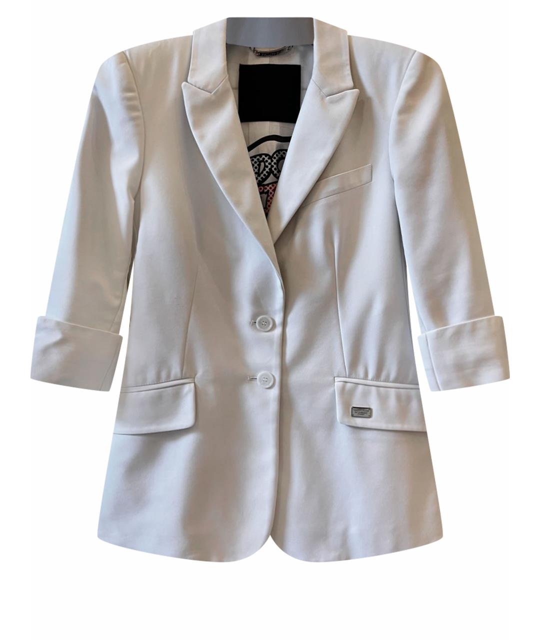 PHILIPP PLEIN Белый хлопковый жакет/пиджак, фото 1