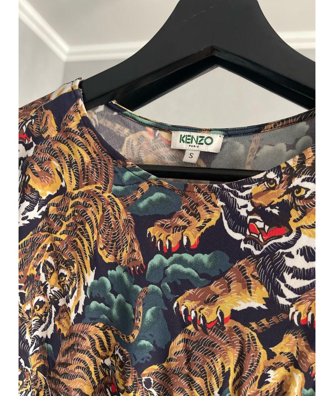 KENZO Вискозное коктейльное платье, фото 3