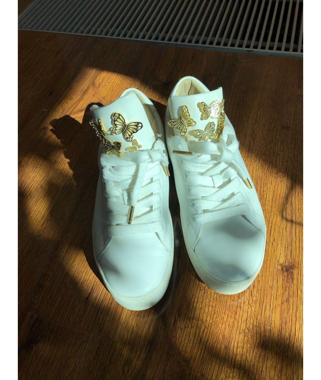 MICHAEL KORS Белые кожаные кроссовки, фото 2