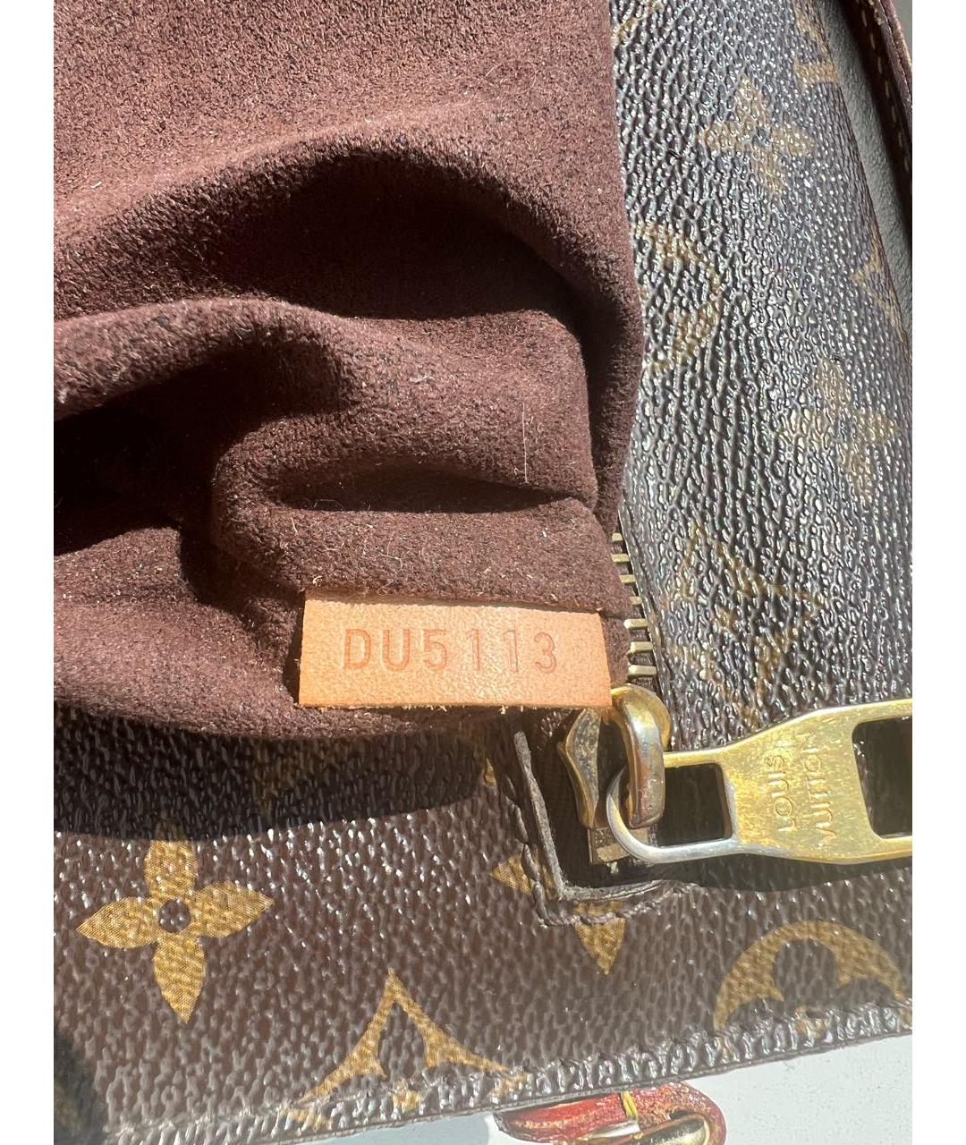 LOUIS VUITTON Коричневая жаккардовая сумка через плечо, фото 8