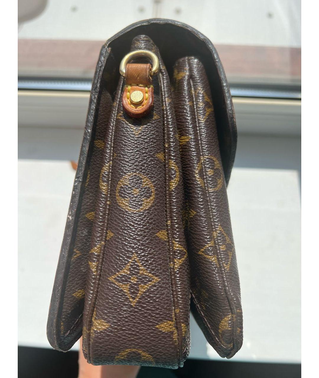 LOUIS VUITTON Коричневая жаккардовая сумка через плечо, фото 3