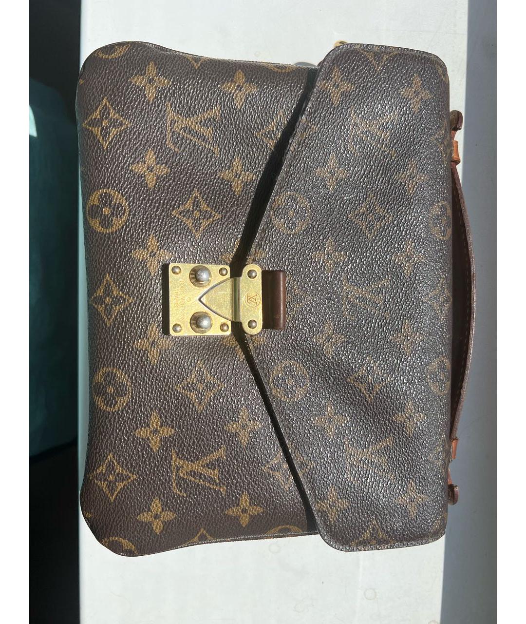 LOUIS VUITTON Коричневая жаккардовая сумка через плечо, фото 5