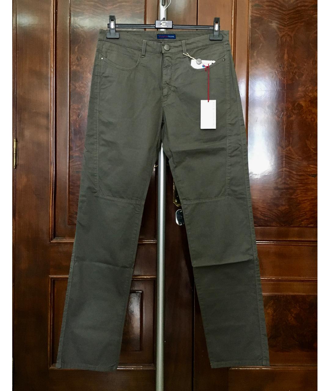 TRUSSARDI JEANS Хлопко-эластановые прямые джинсы, фото 7