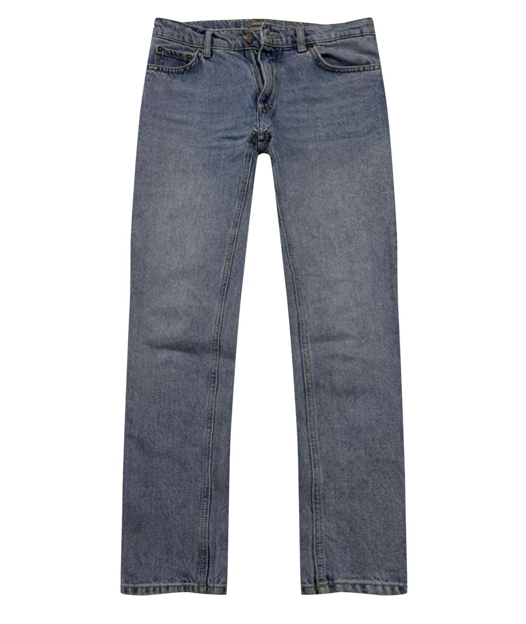 12 STOREEZ Голубые хлопковые прямые джинсы, фото 1