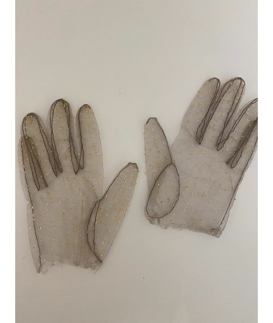 ULYANA SERGEENKO Бежевые перчатки, фото 3