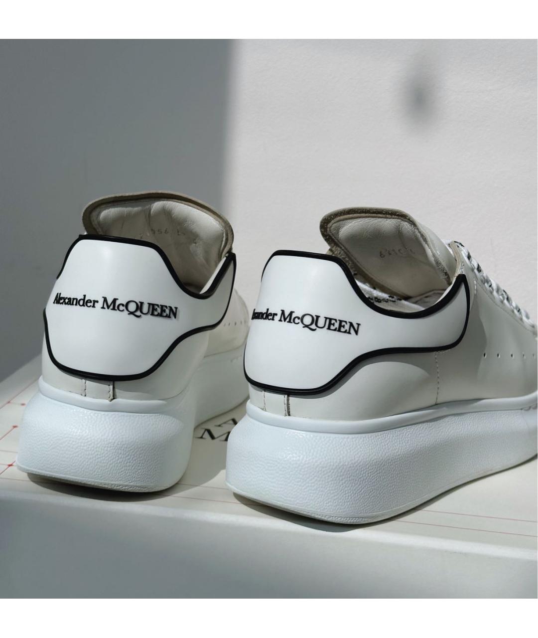 ALEXANDER MCQUEEN Белые кожаные кеды, фото 3