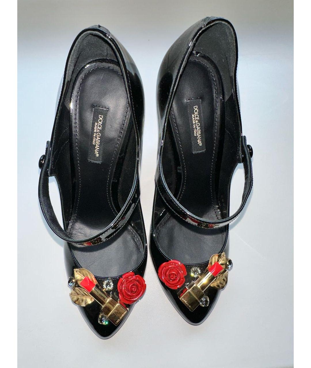 DOLCE&GABBANA Черные туфли из лакированной кожи, фото 3