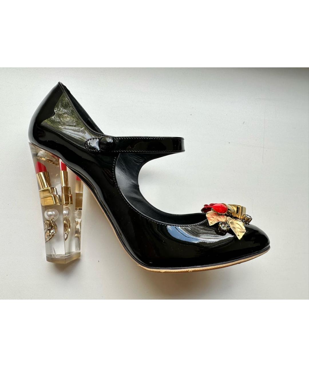 DOLCE&GABBANA Черные туфли из лакированной кожи, фото 6