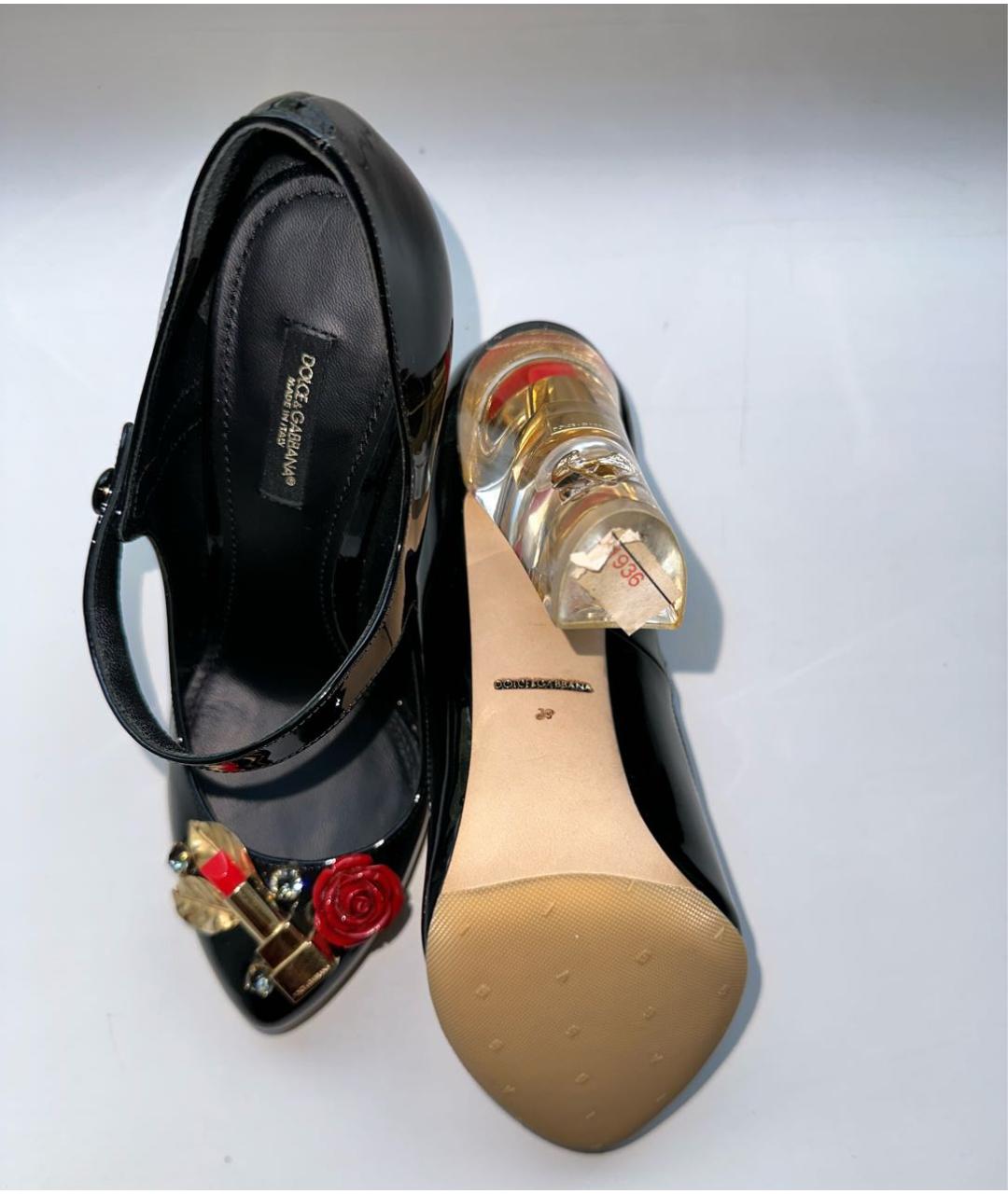 DOLCE&GABBANA Черные туфли из лакированной кожи, фото 4