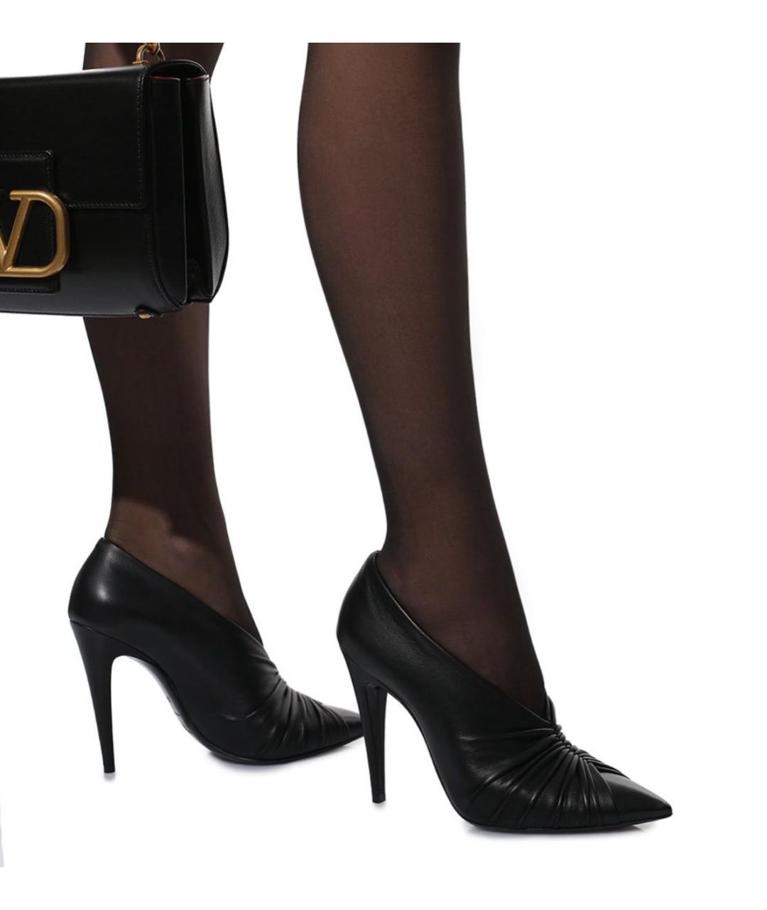SAINT LAURENT Черные кожаные туфли, фото 9