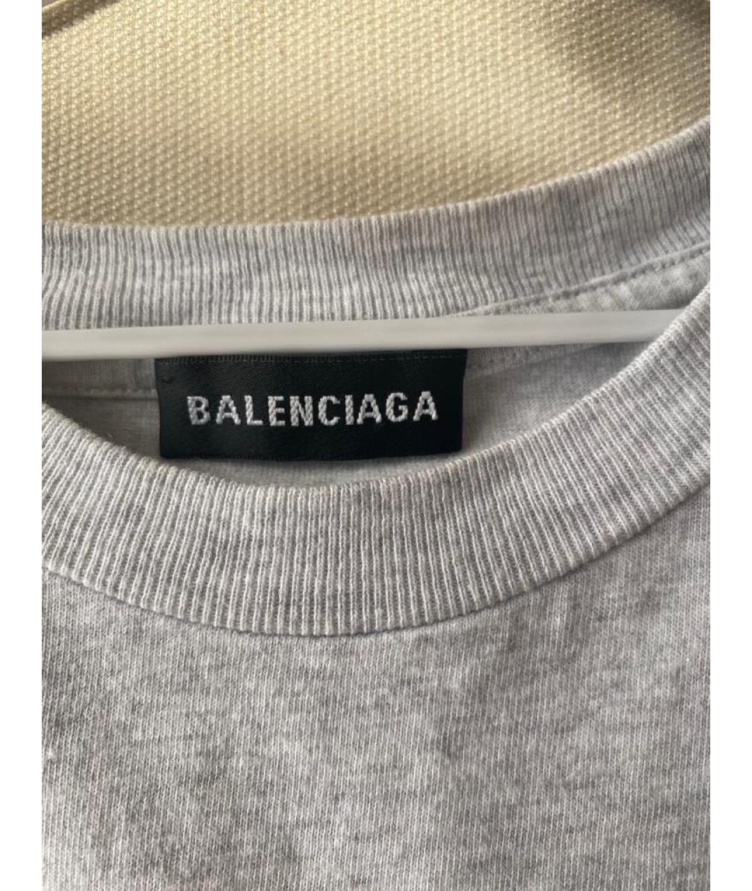 BALENCIAGA Серый хлопковый детская футболка / топ, фото 3