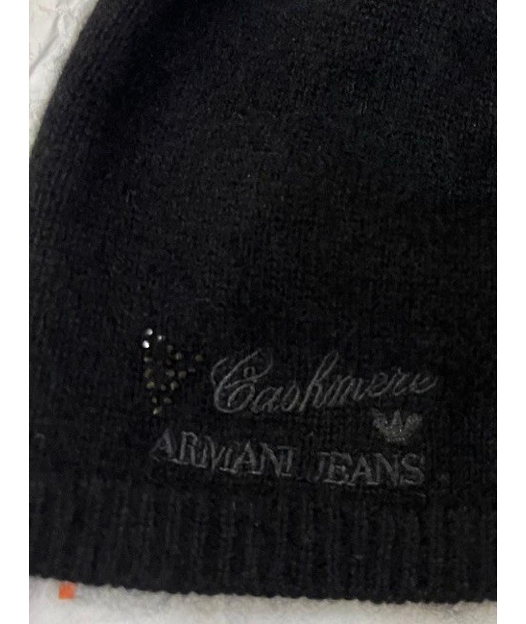 ARMANI JEANS Черная кашемировая шапка, фото 3