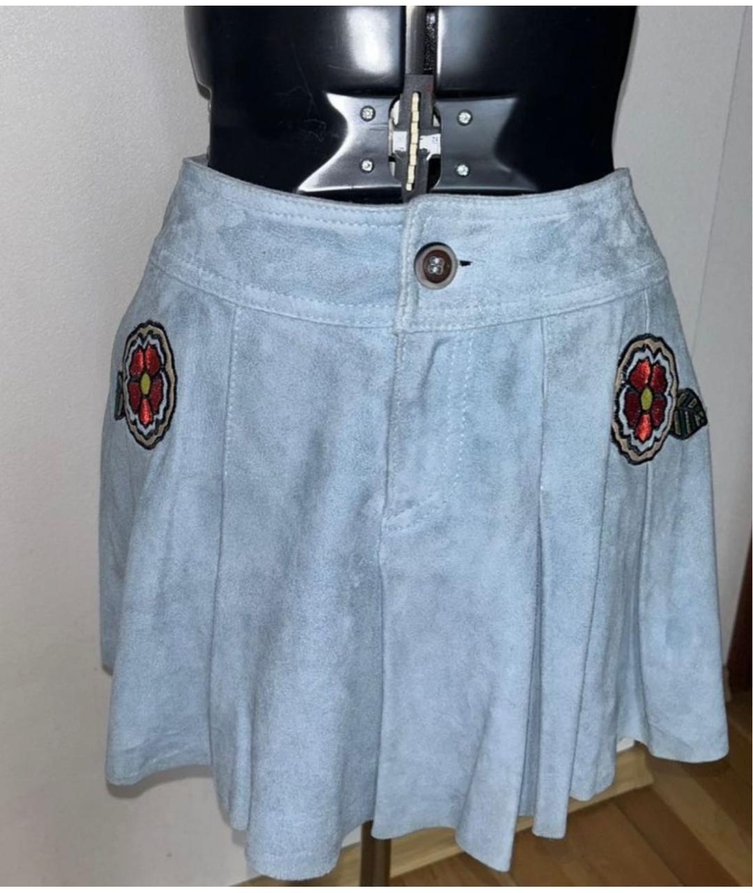 KENZO Голубая юбка мини, фото 8