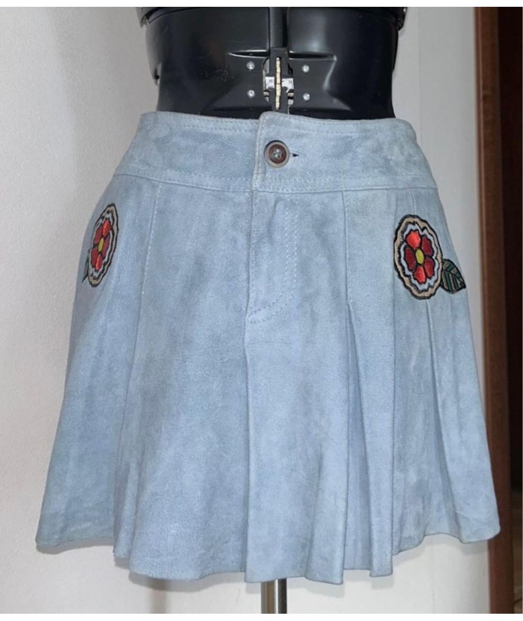 KENZO Голубая юбка мини, фото 2