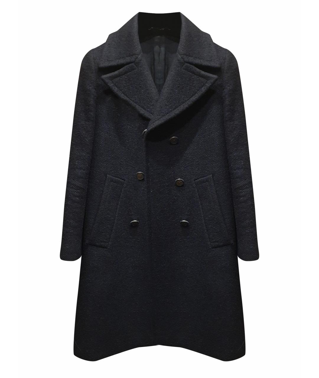 GUCCI Темно-синее шерстяное пальто, фото 1