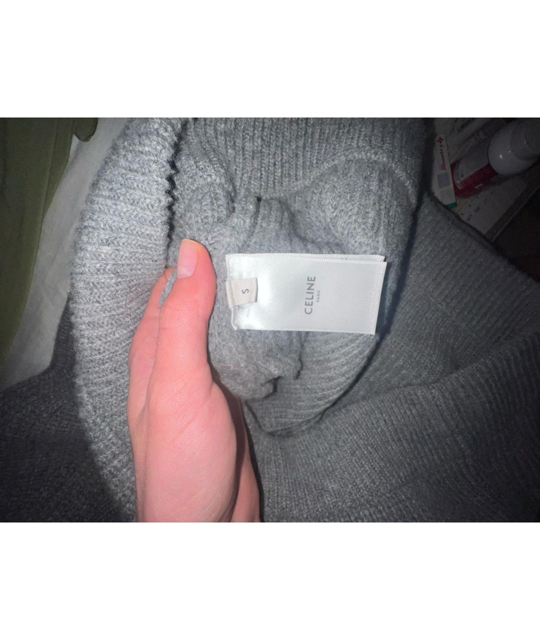 CELINE PRE-OWNED Серый шерстяной джемпер / свитер, фото 6